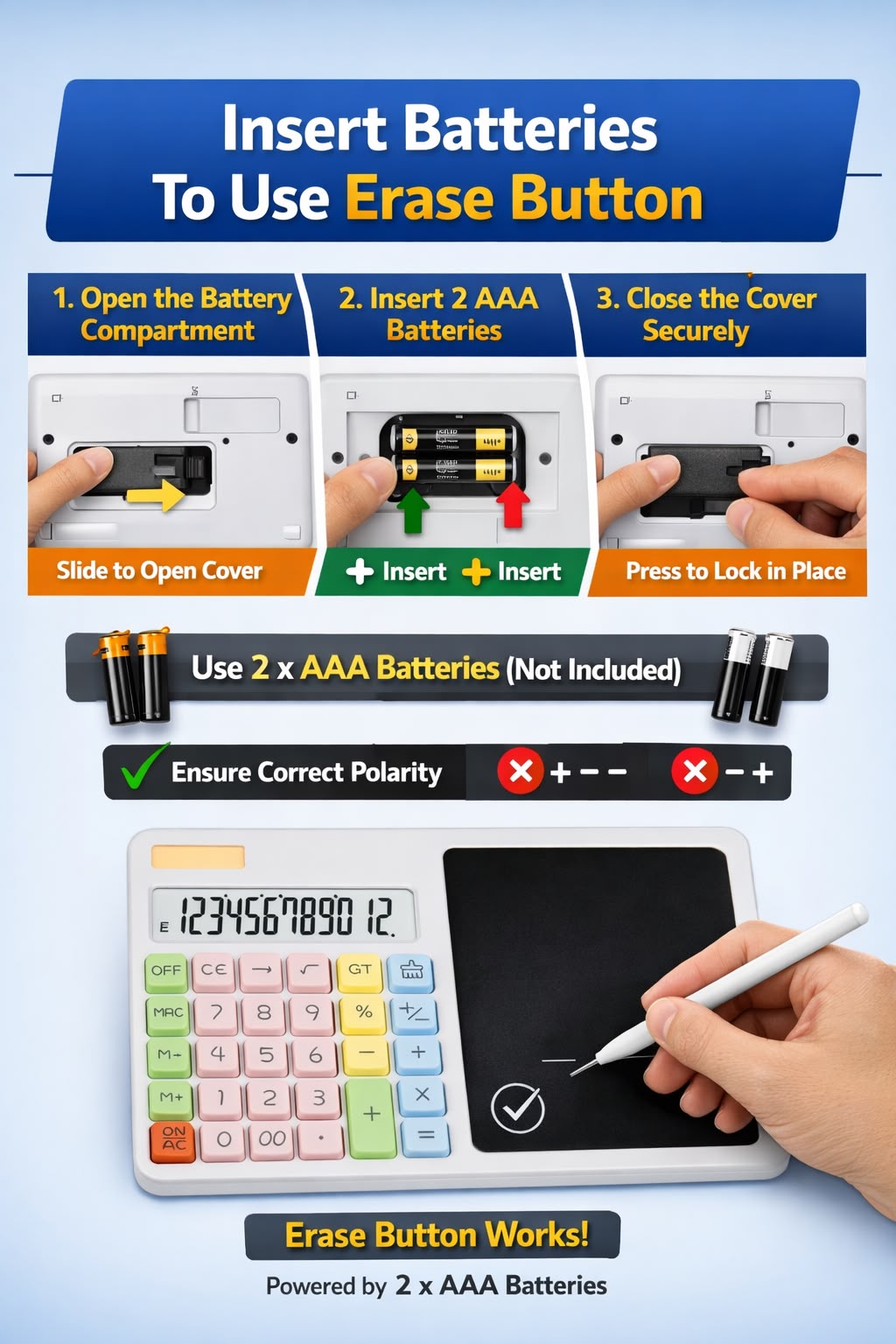 Calculator with LCD Tab
