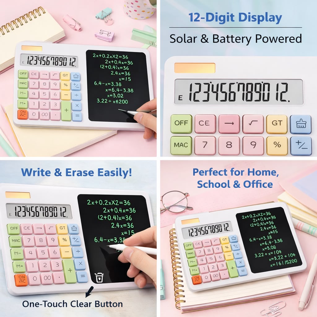 Calculator with LCD Tab